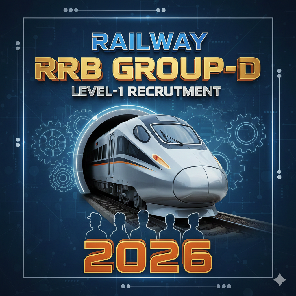 Railway RRB Group-D (Level-1) Recruitment 2026 notification, vacancy, eligibility, syllabus, exam pattern and online form details